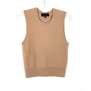 Nili Lohan Women's May Cashmere Tank Sweater Size S Tan